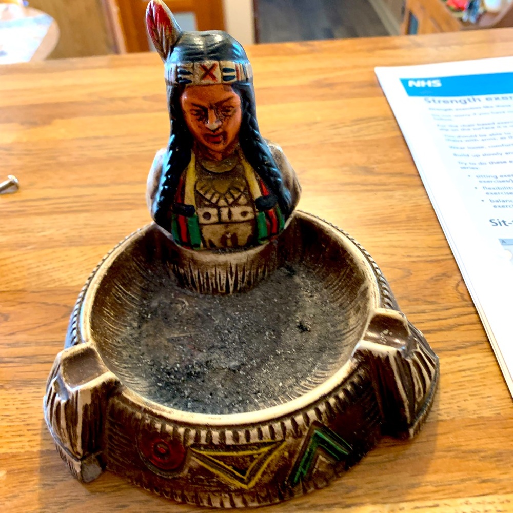 Vintage Indian Lady Change Dish/ashtray